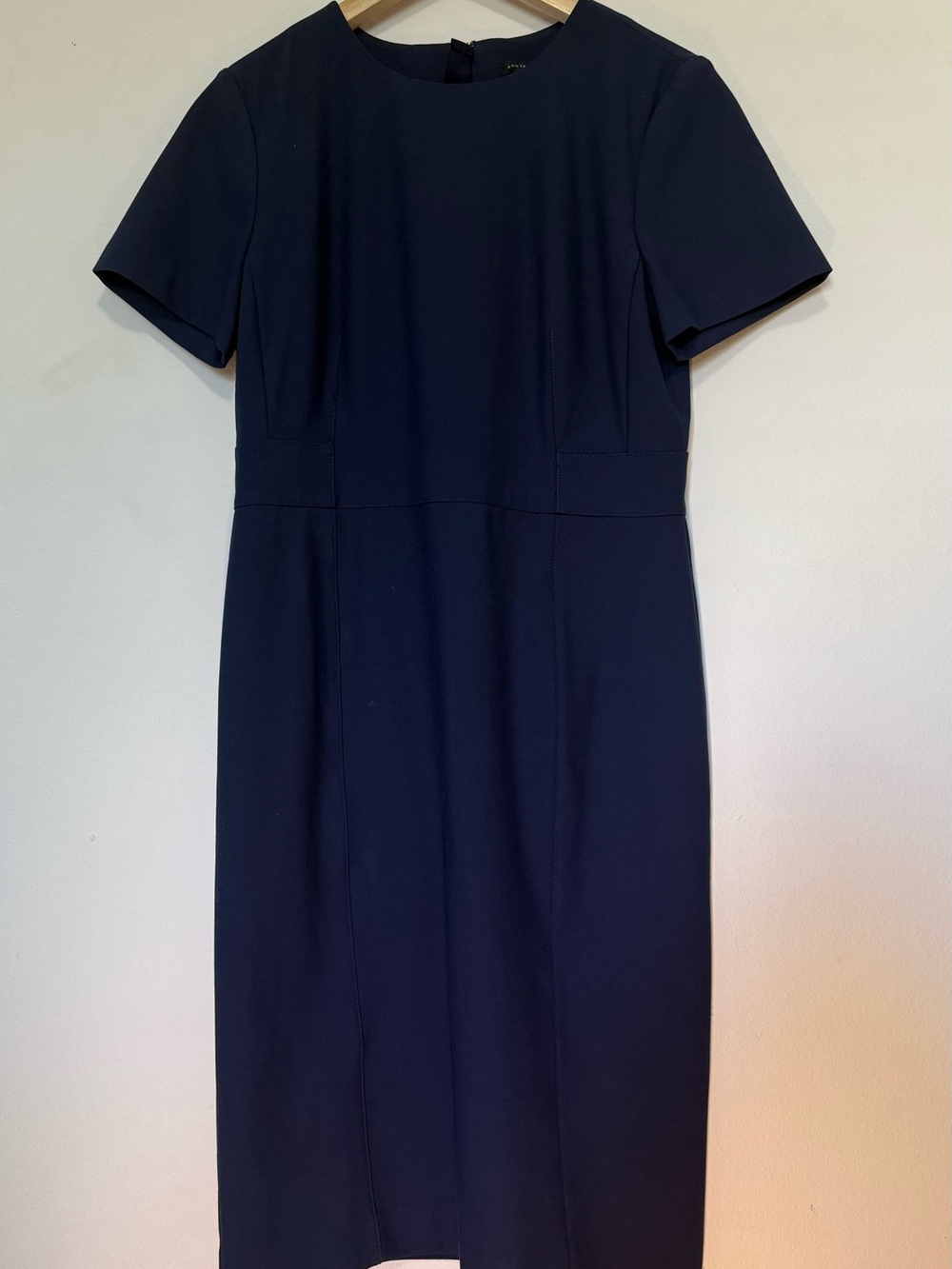 Ann Taylor Navy Midi Sheath Dress